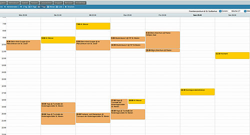 Group-Office CRM Kalender Ansicht