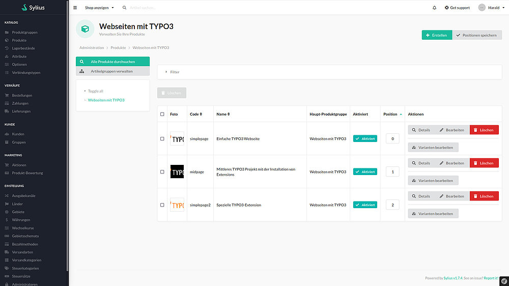 Sylius Shop Backend